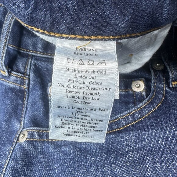 Everlane Women's Blue The Curvy Cheeky Straight Leg Designer Jean‎ W31.25/L27 S - Picture 6 of 13